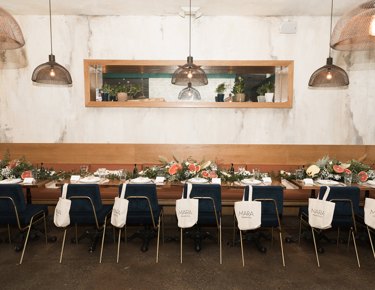 Mara Beauty Product Launch Florals