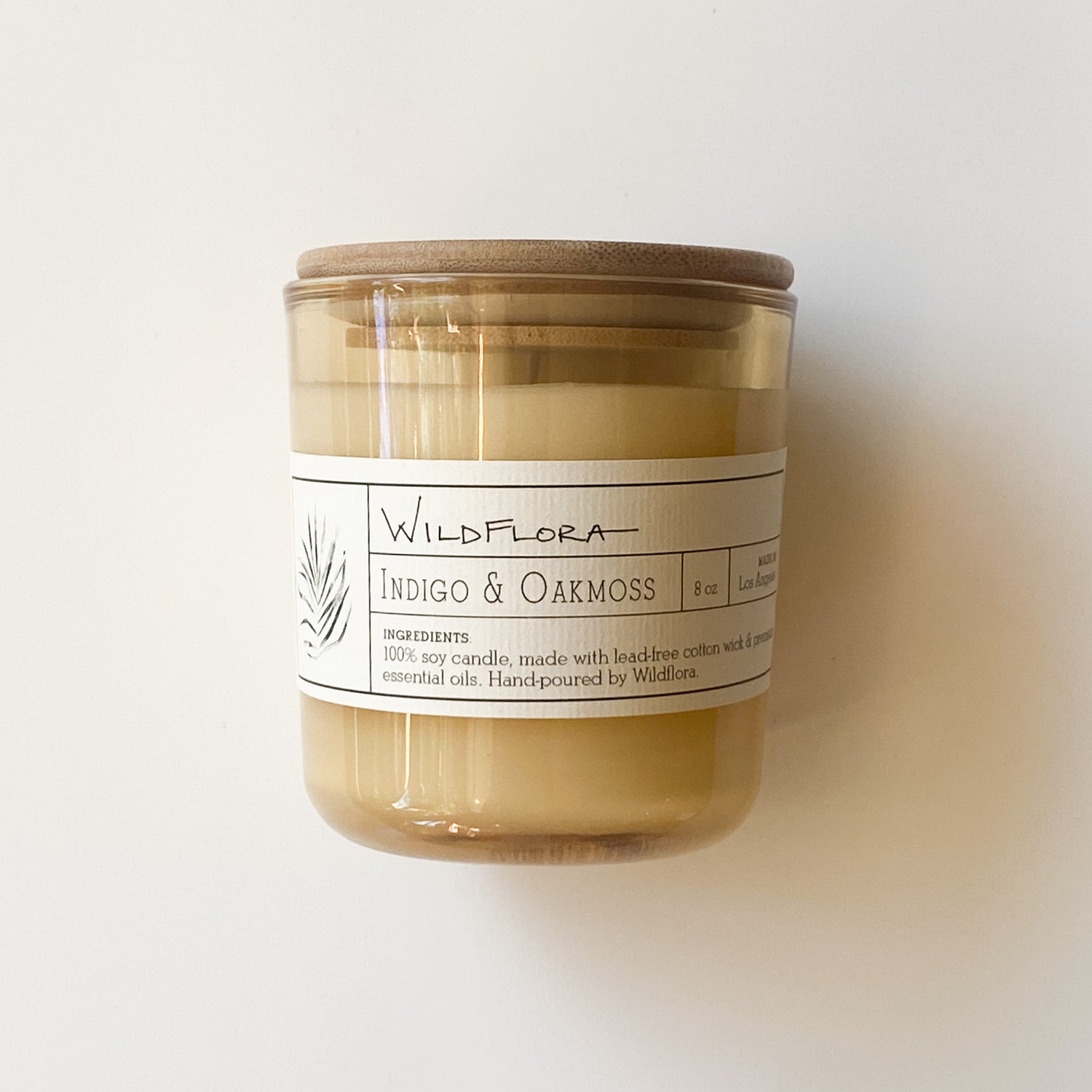 Candle: WildFlora Collection - Single Wick: INDIGO & OAKMOSS