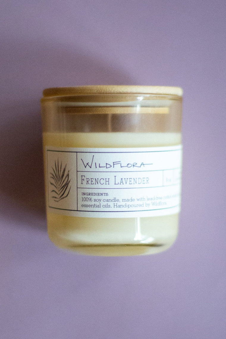 Candle: WildFlora Collection - Single Wick: FRENCH LAVENDER