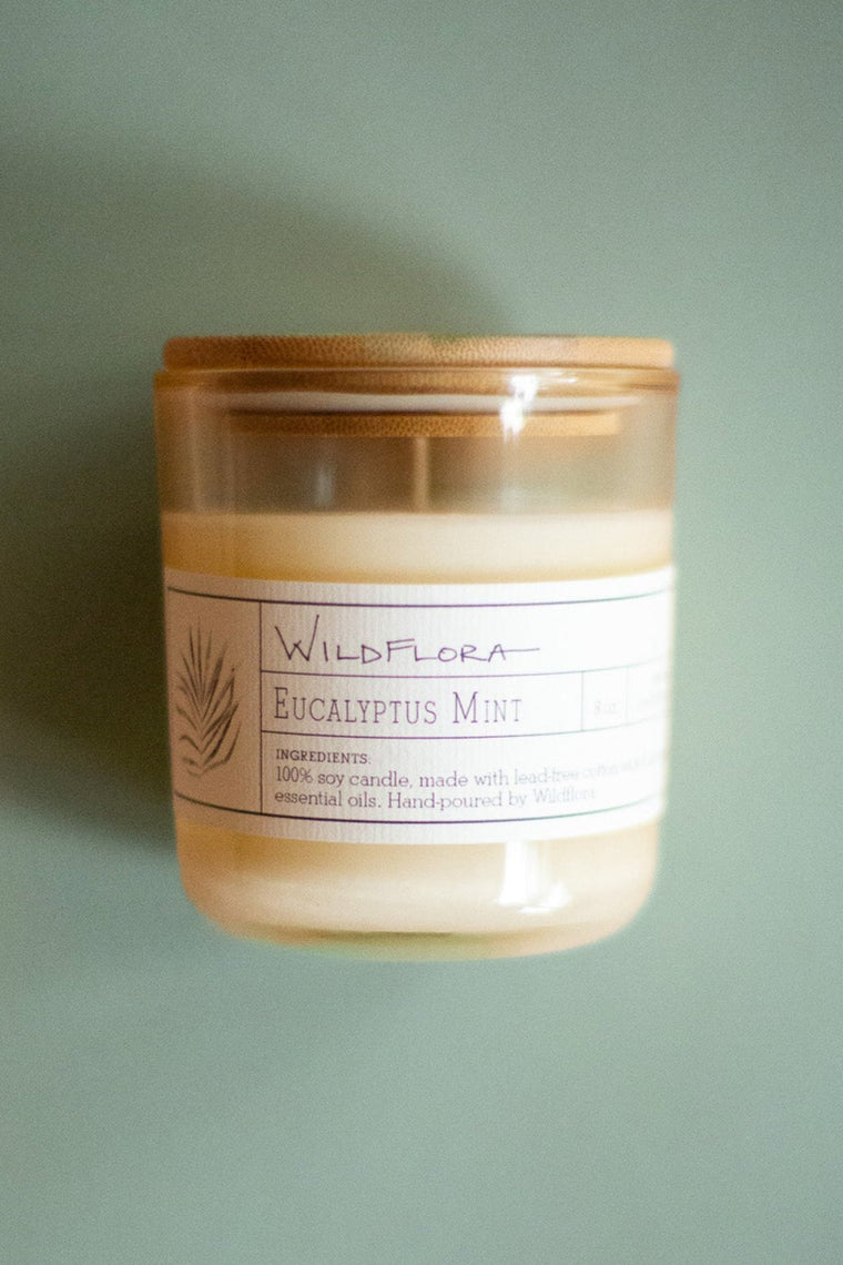 Candle: WildFlora Collection - Single Wick: EUCALYPTUS MINT