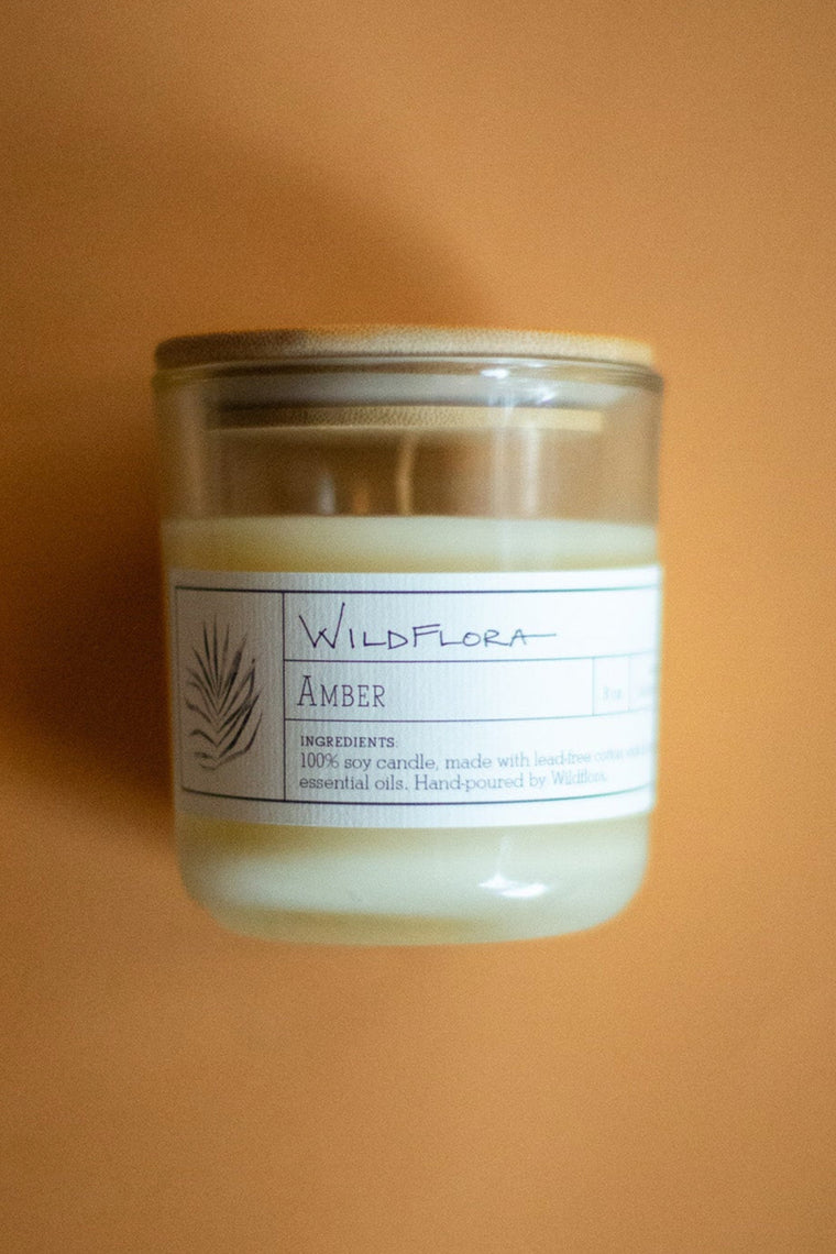 Candle: WildFlora Collection - Single Wick: AMBER