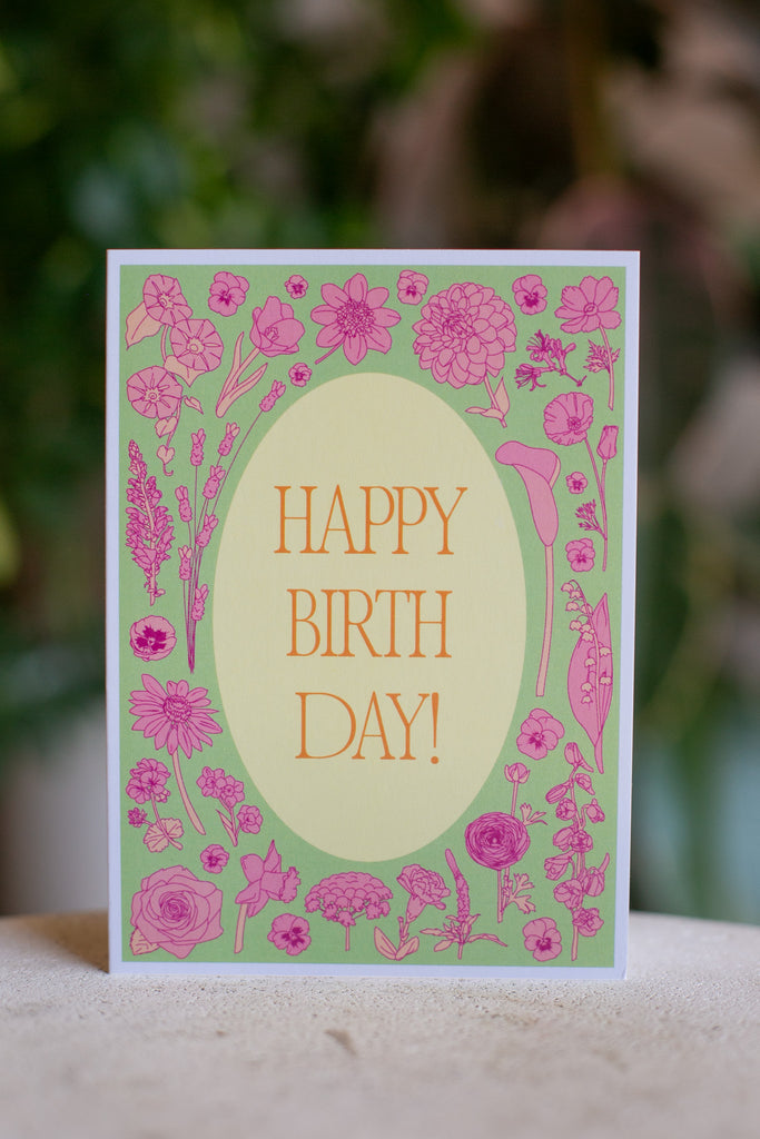 Greeting Card: Vintage Floral - HAPPY BIRTHDAY