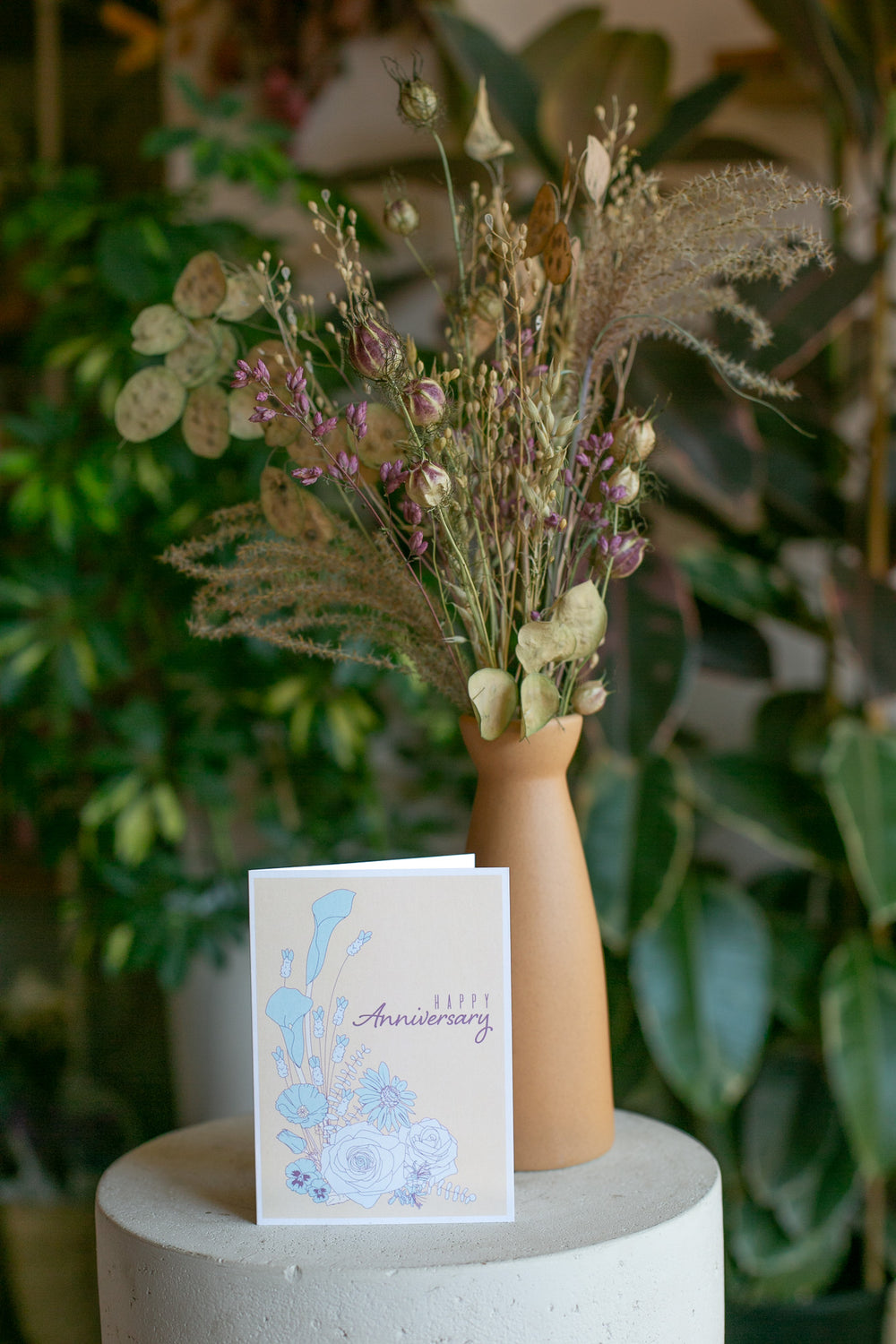 Greeting Card: Vintage Floral - HAPPY ANNIVERSARY