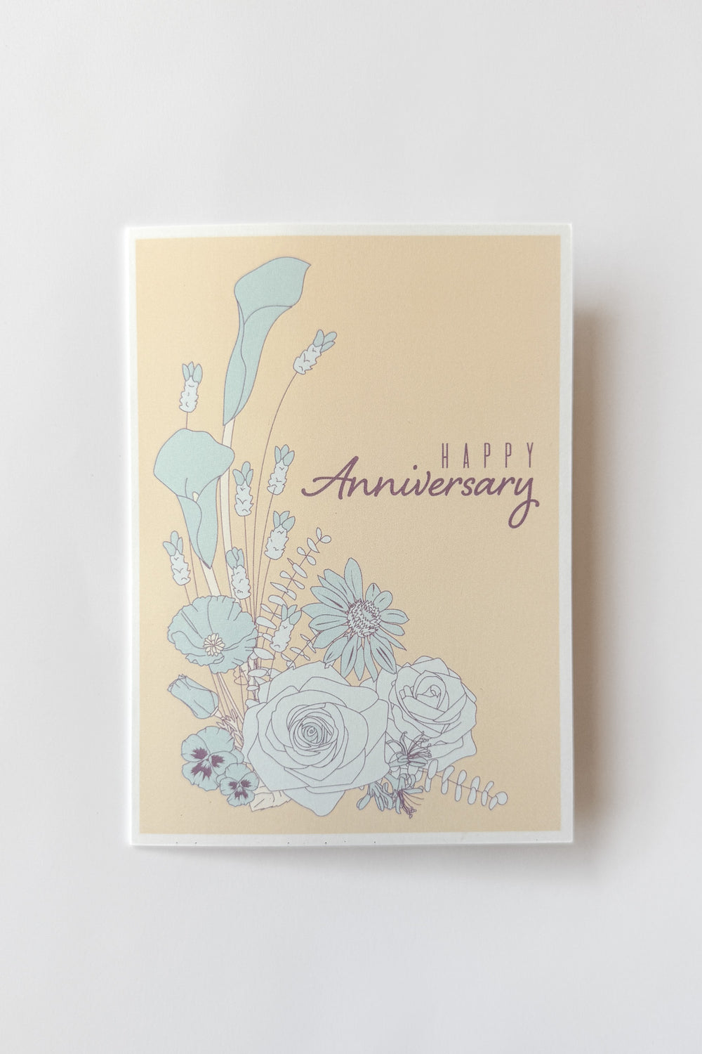 Greeting Card: Vintage Floral - HAPPY ANNIVERSARY