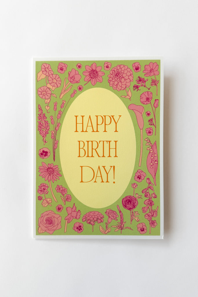 Greeting Card: Vintage Floral - HAPPY BIRTHDAY