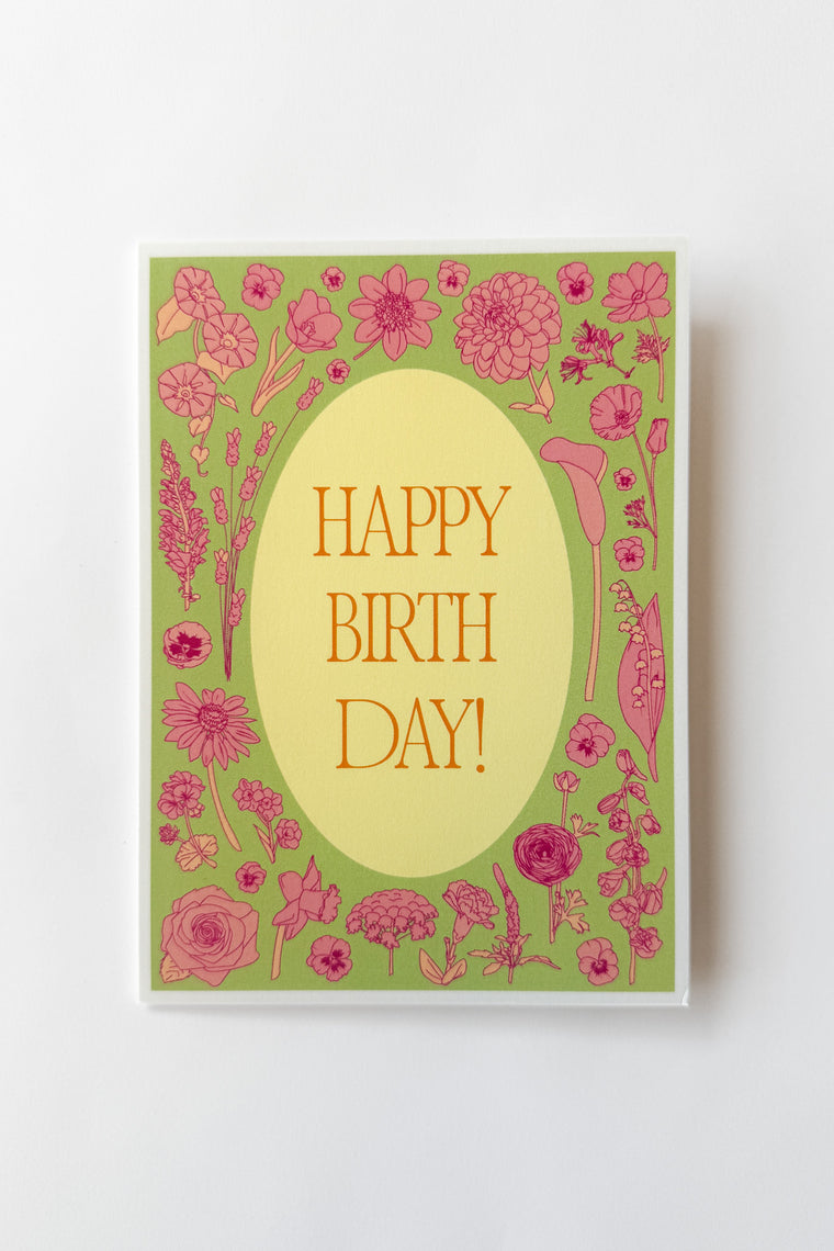 Greeting Card: Vintage Floral - HAPPY BIRTHDAY