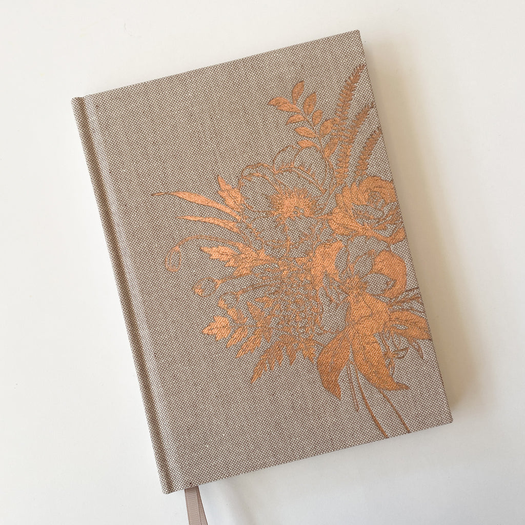 Typoflora Peony Linen Notebook