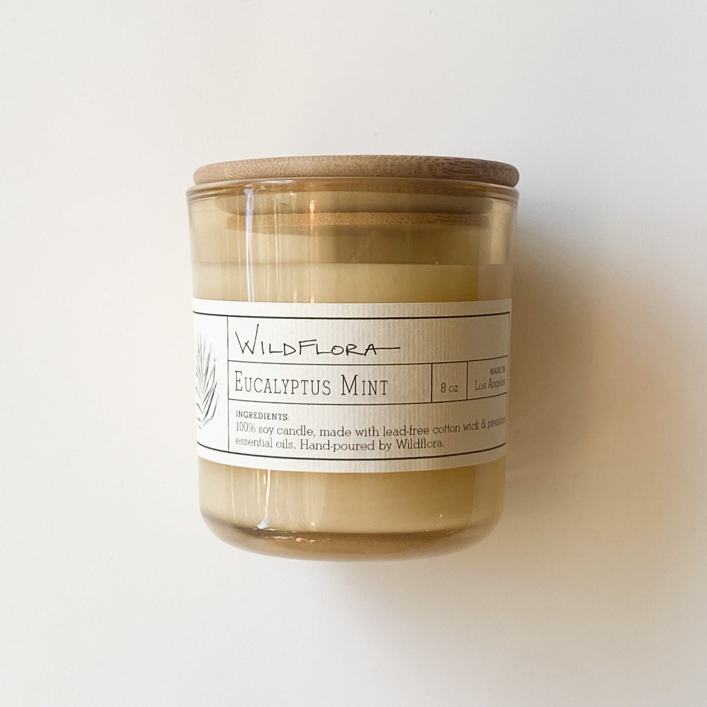 Candle: WildFlora Collection - Single Wick: EUCALYPTUS MINT