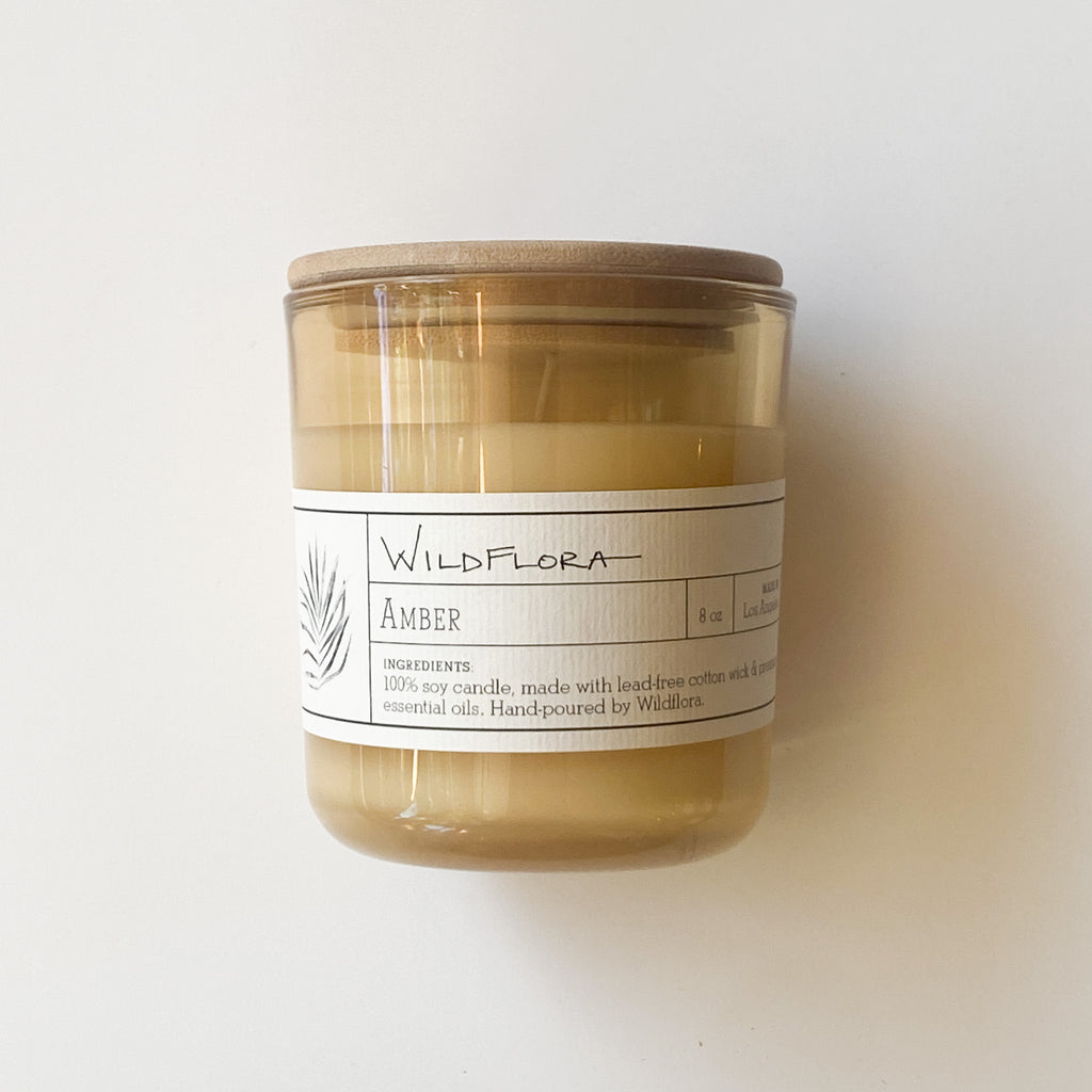 Candle: WildFlora Collection - Single Wick: AMBER