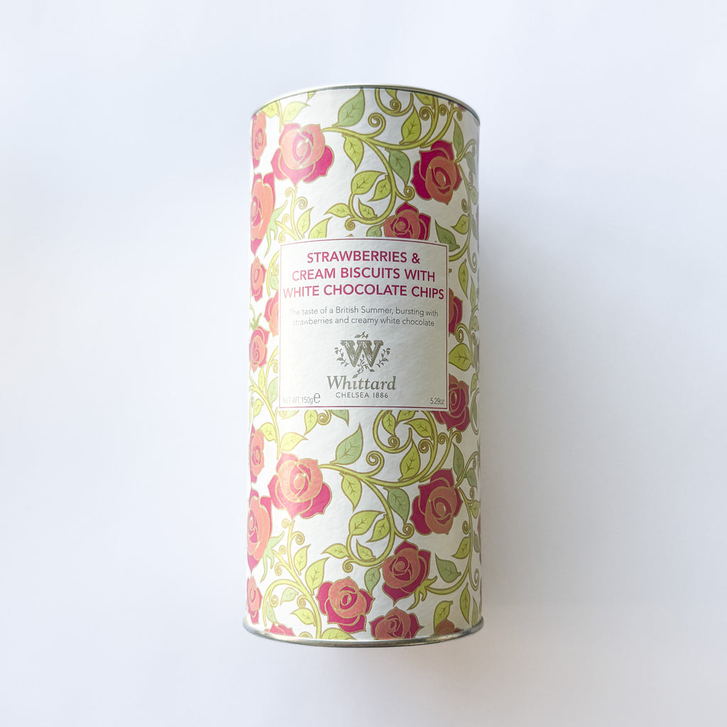 Strawberry & Cream White Chocolate Tea Cookies by Whittard