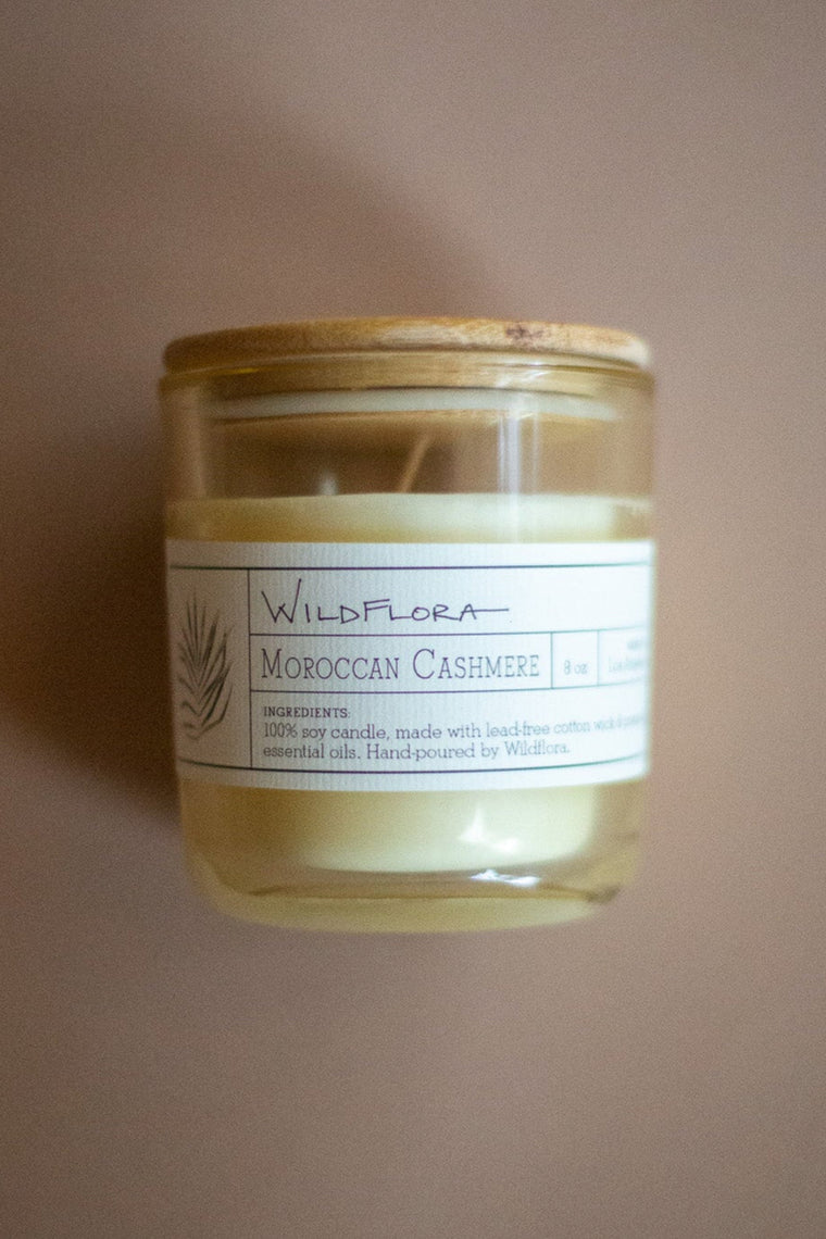 Candle: WildFlora Collection - Single Wick: MOROCCAN CASHMERE