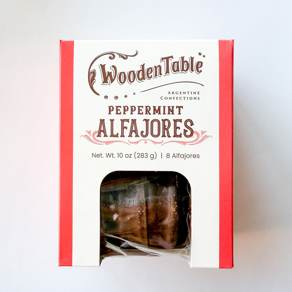 Peppermint Alfajores Cookies by Wooden Table Baking Co.