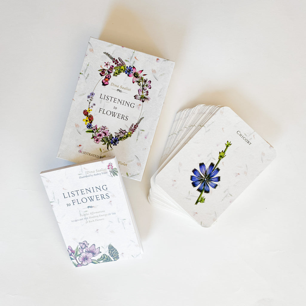 Book: Listening to Flowers - Book & Affirmation Cards