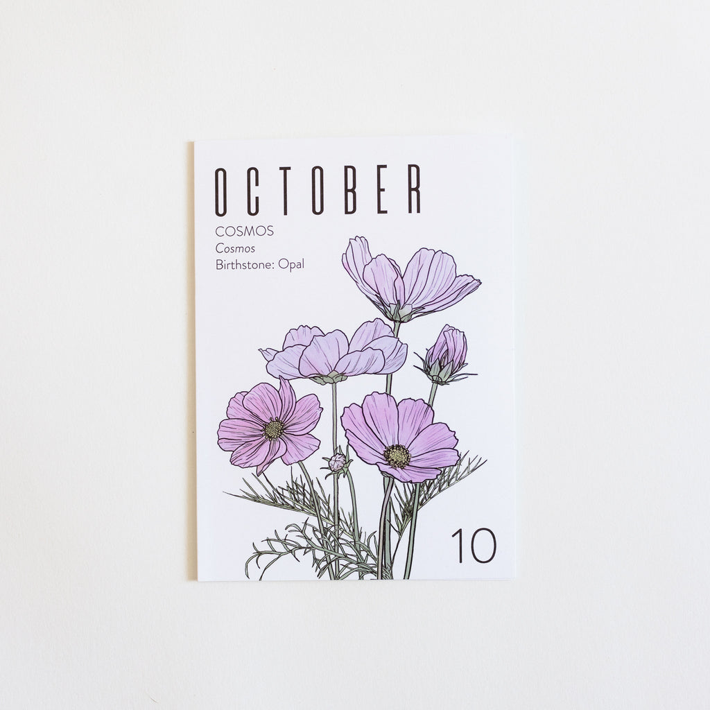 Greeting Card: October Birth Month Flower