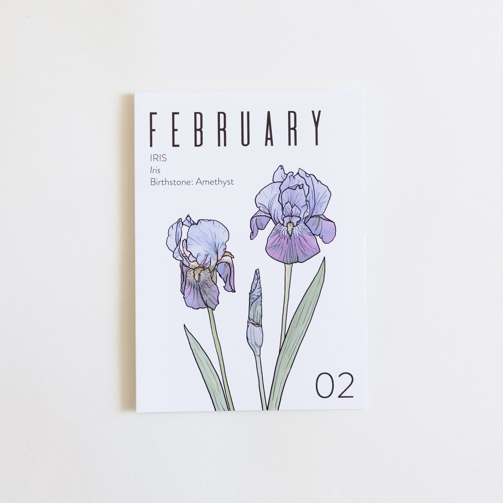 Greeting Card: February Birth Month Flower