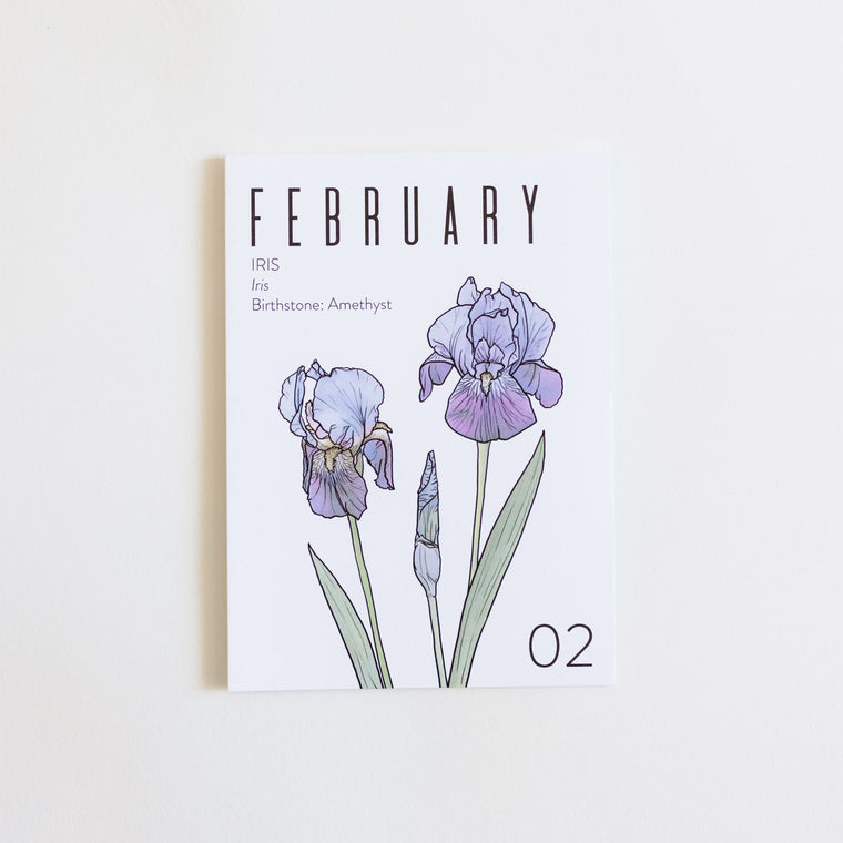 Greeting Card: February Birth Month Flower
