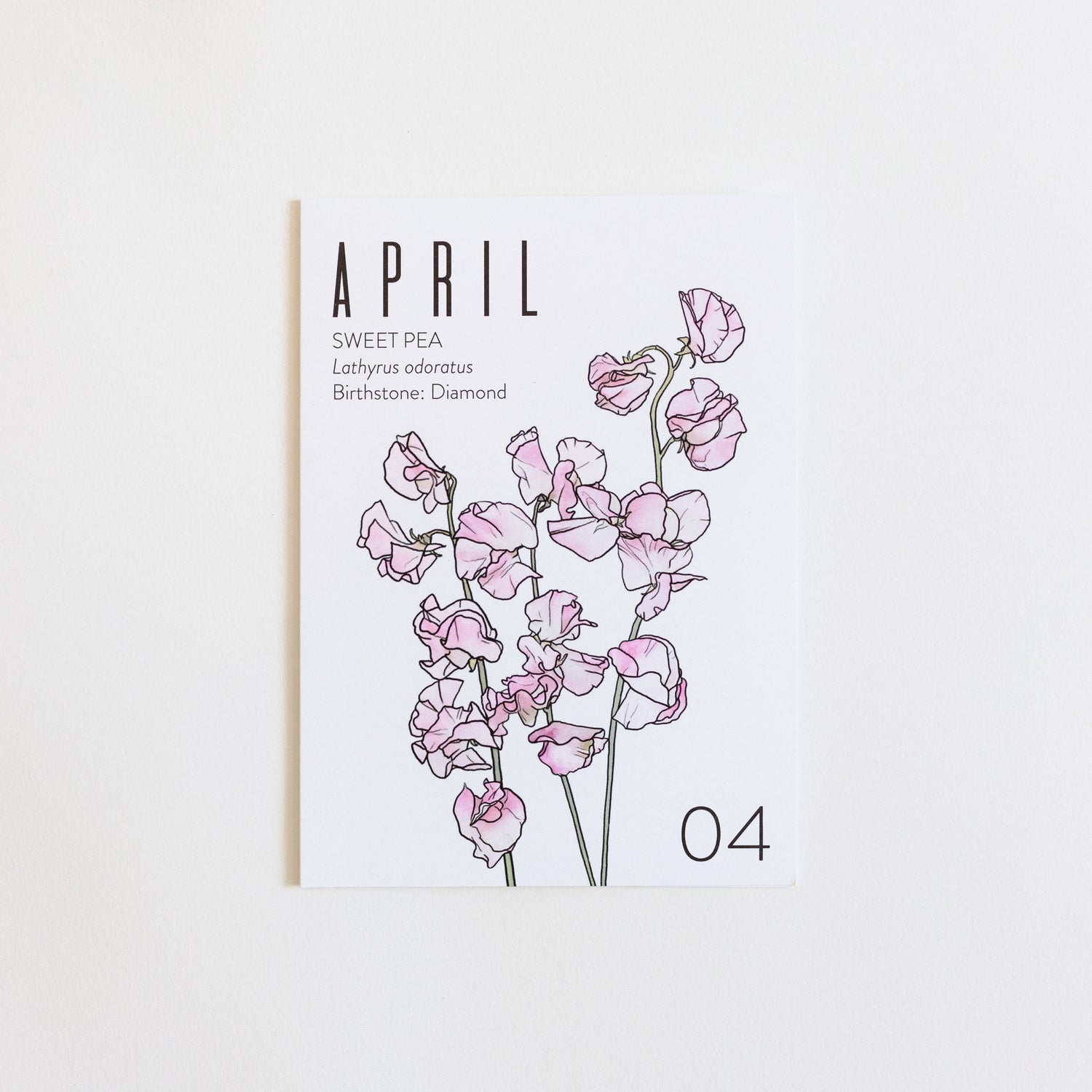Greeting Card: April Birth Month Flower