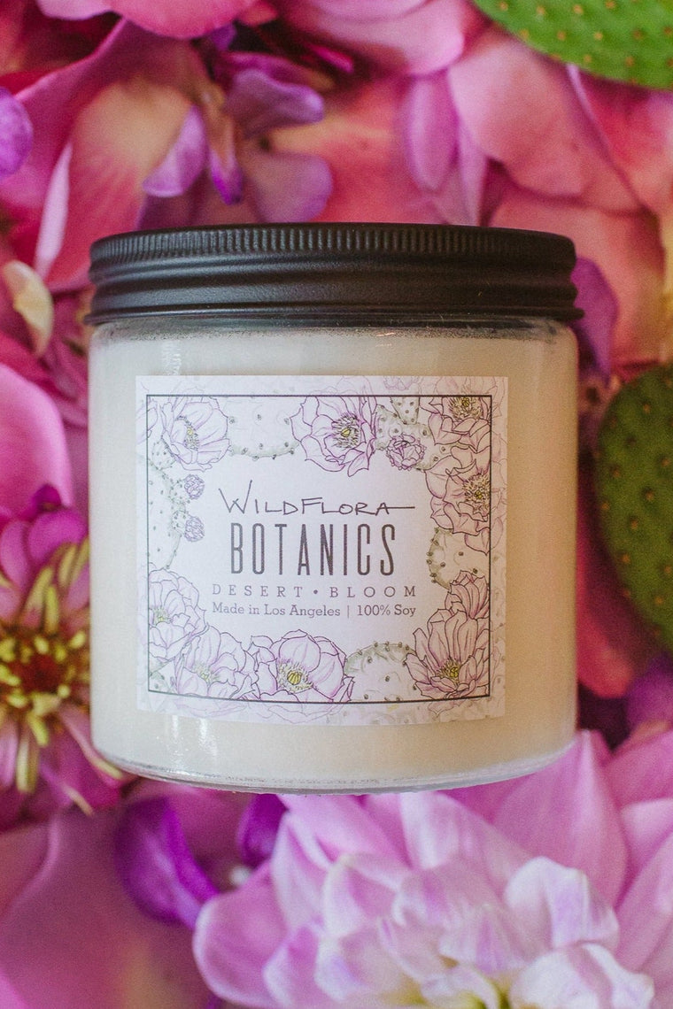 Candle: WildFlora Botanics Line - Double Wick: DESERT BLOOM