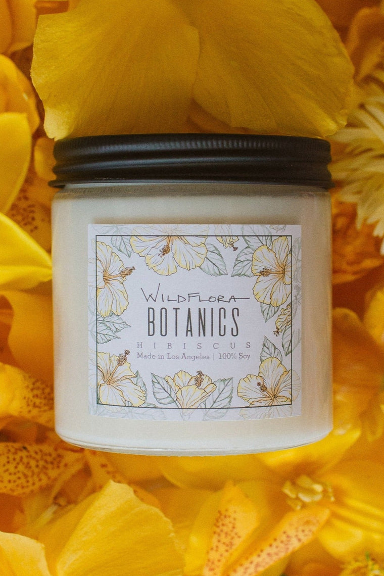 Candle: WildFlora Botanics Line - Double Wick: HIBISCUS